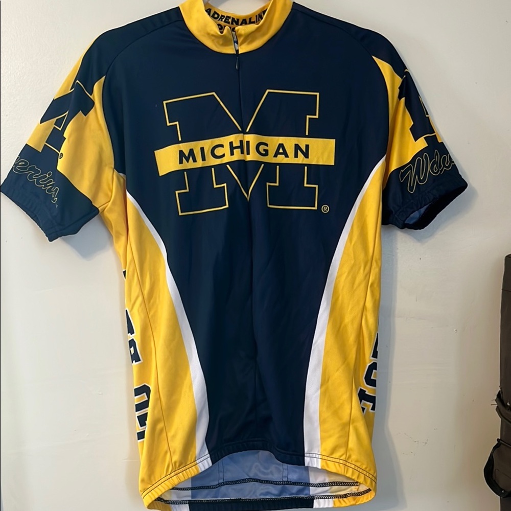 University Of Michigan Wolverines Bicycle Jersey Made In Italy Pella Size L
